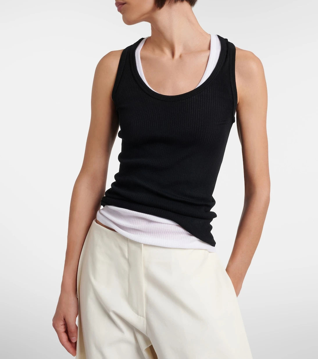 The Row - Cendrea ribbed-knit cotton tank top