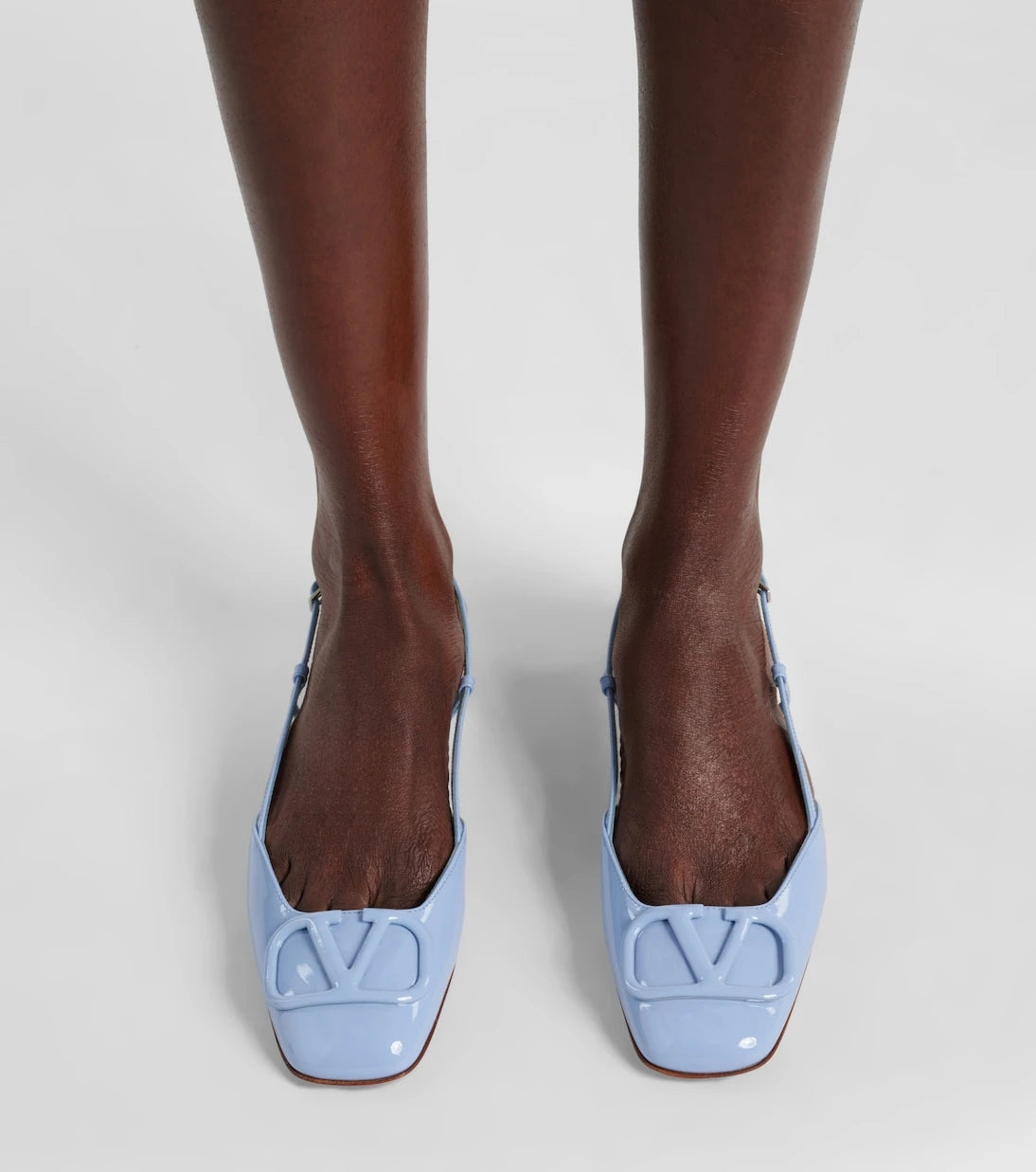 Valentino Garavani - VLogo Signature leather slingback flats