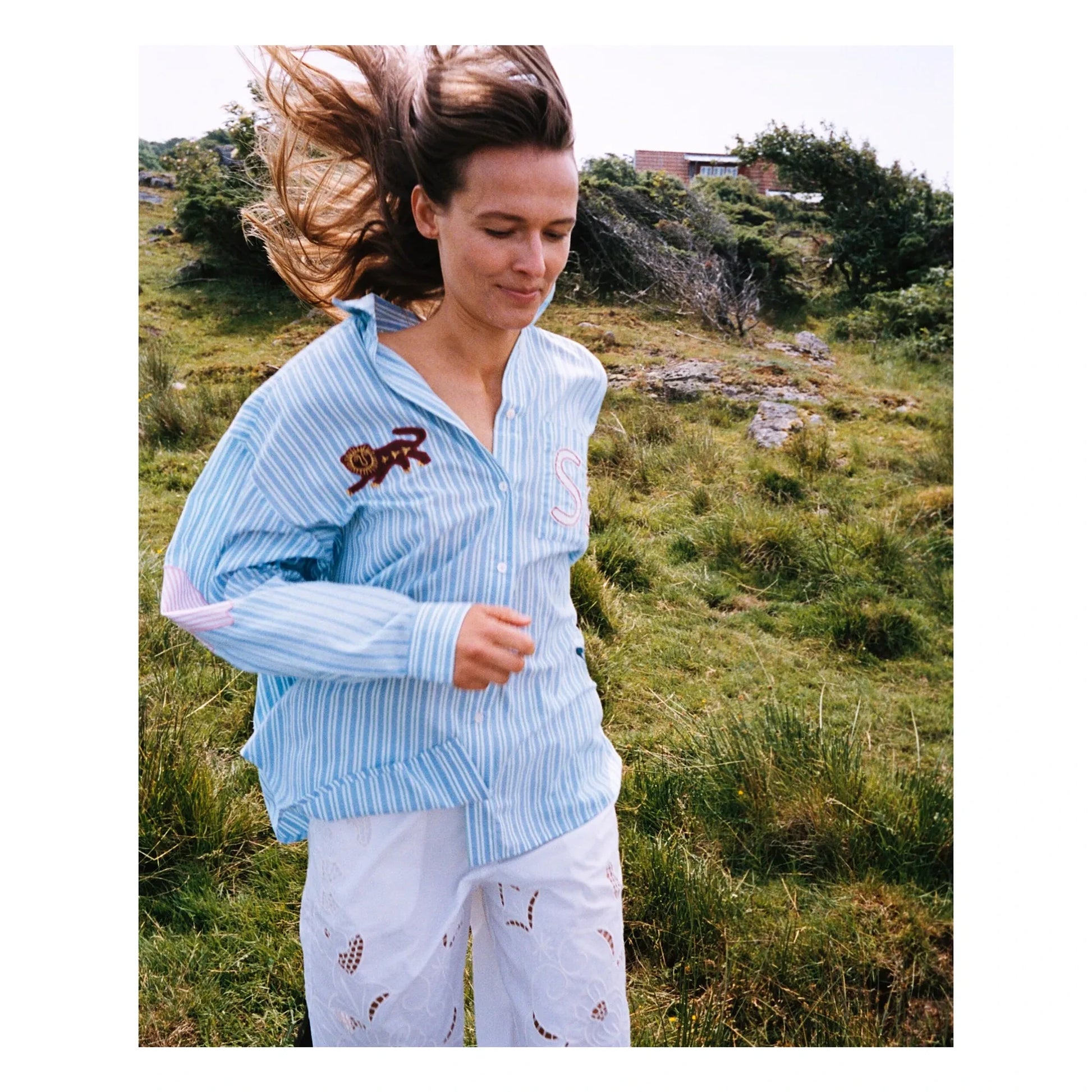 SISSEL EDELBO - Pil stripes shirt | Green