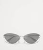 Tiffany & Co. Silver Metal Cat Eye Sunglasses