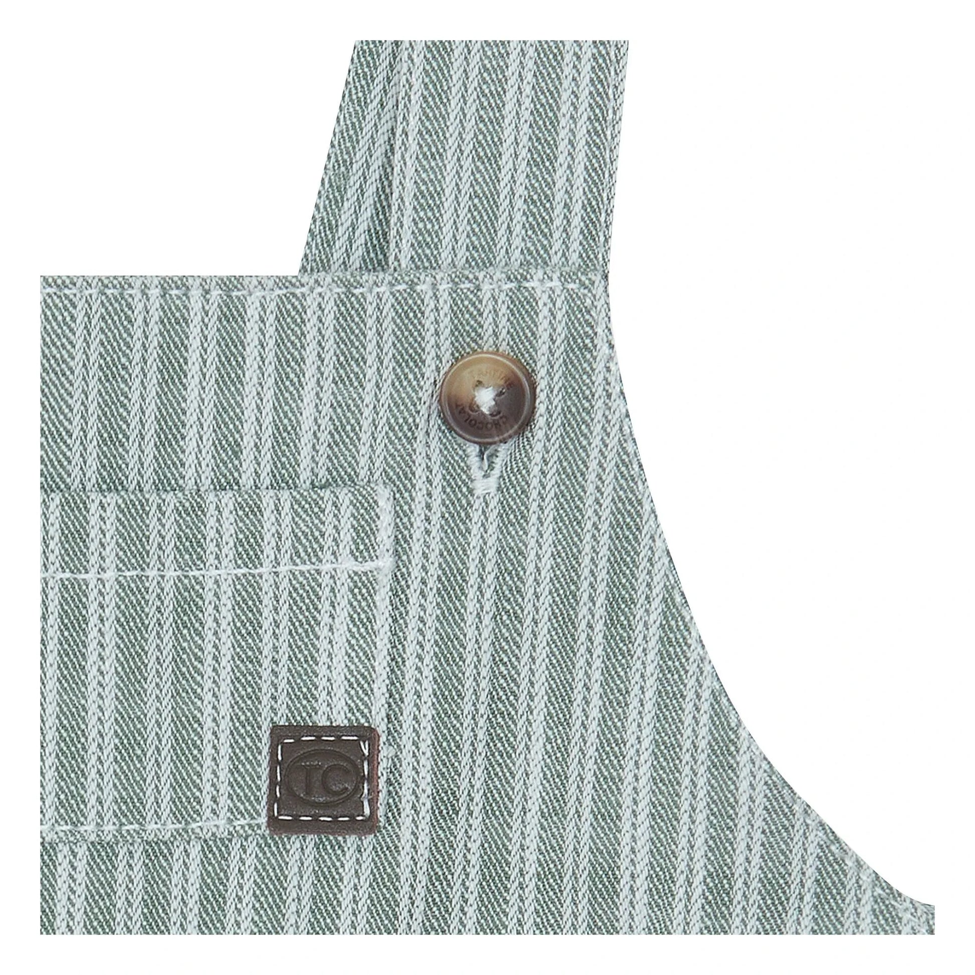 Tartine et Chocolat - Striped overalls | Khaki