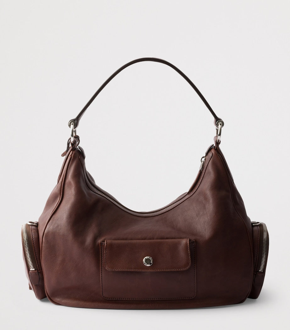 Prada Medium Washed Leather Shoulder Bag
