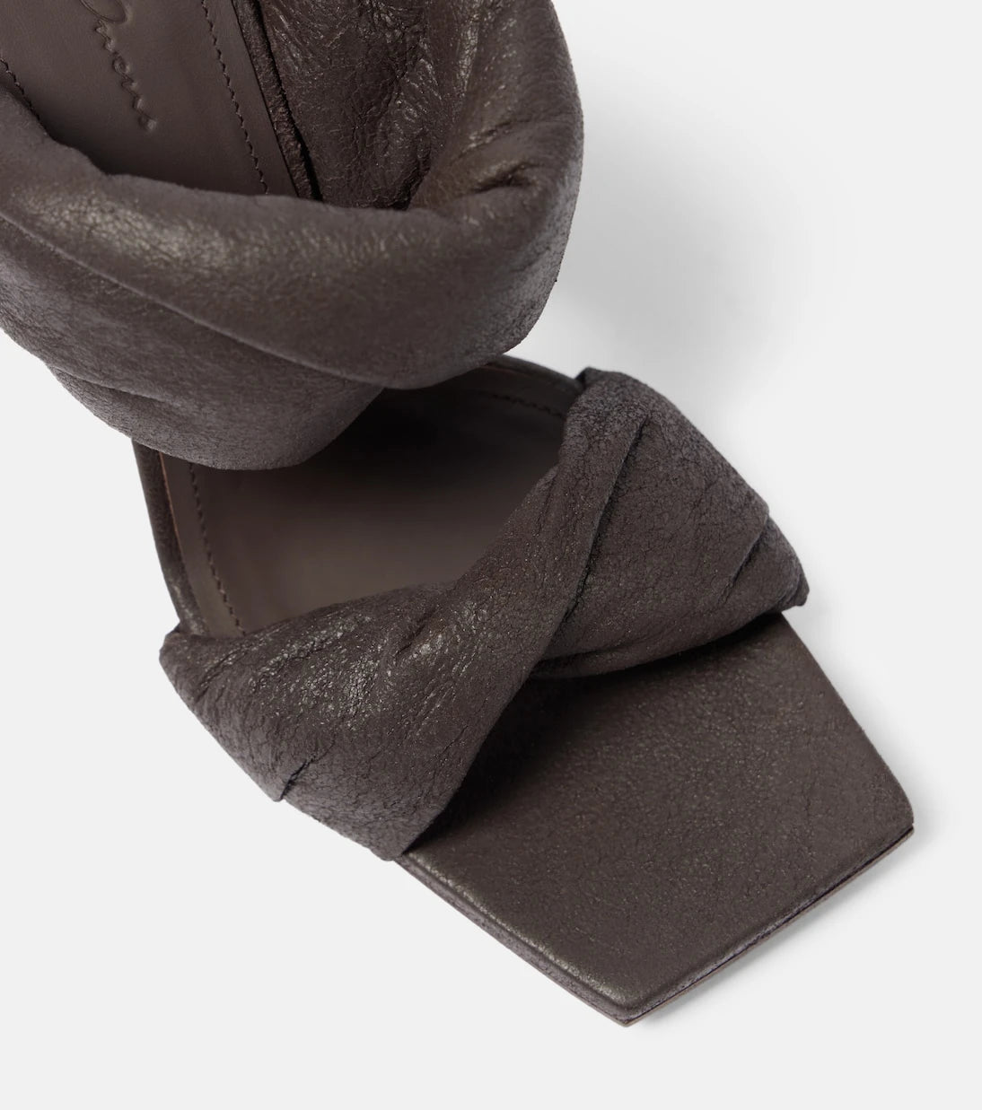 Rick Owens - Twisted Cantilever 80 leather mules