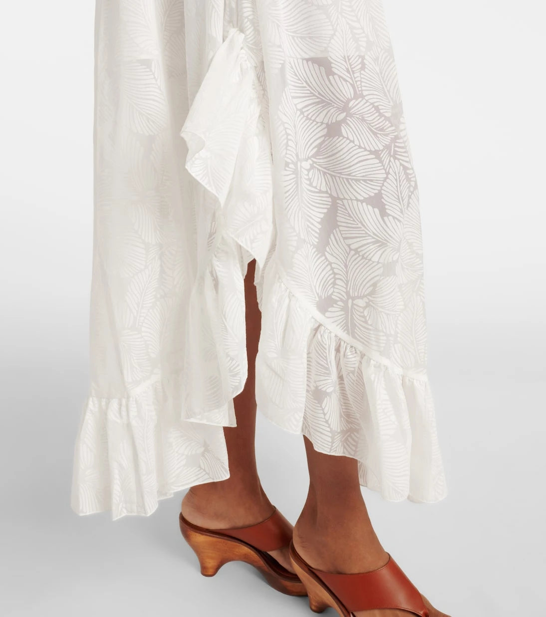 Zimmermann - Daylight ruffled cotton-blend maxi skirt