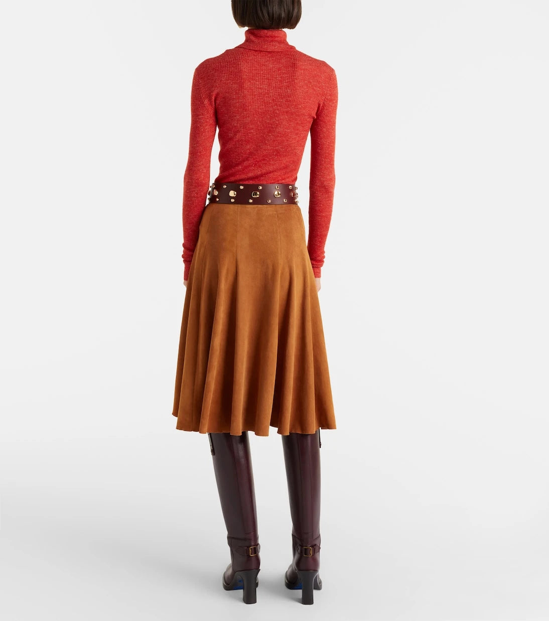 Stouls - Sabrina suede midi skirt