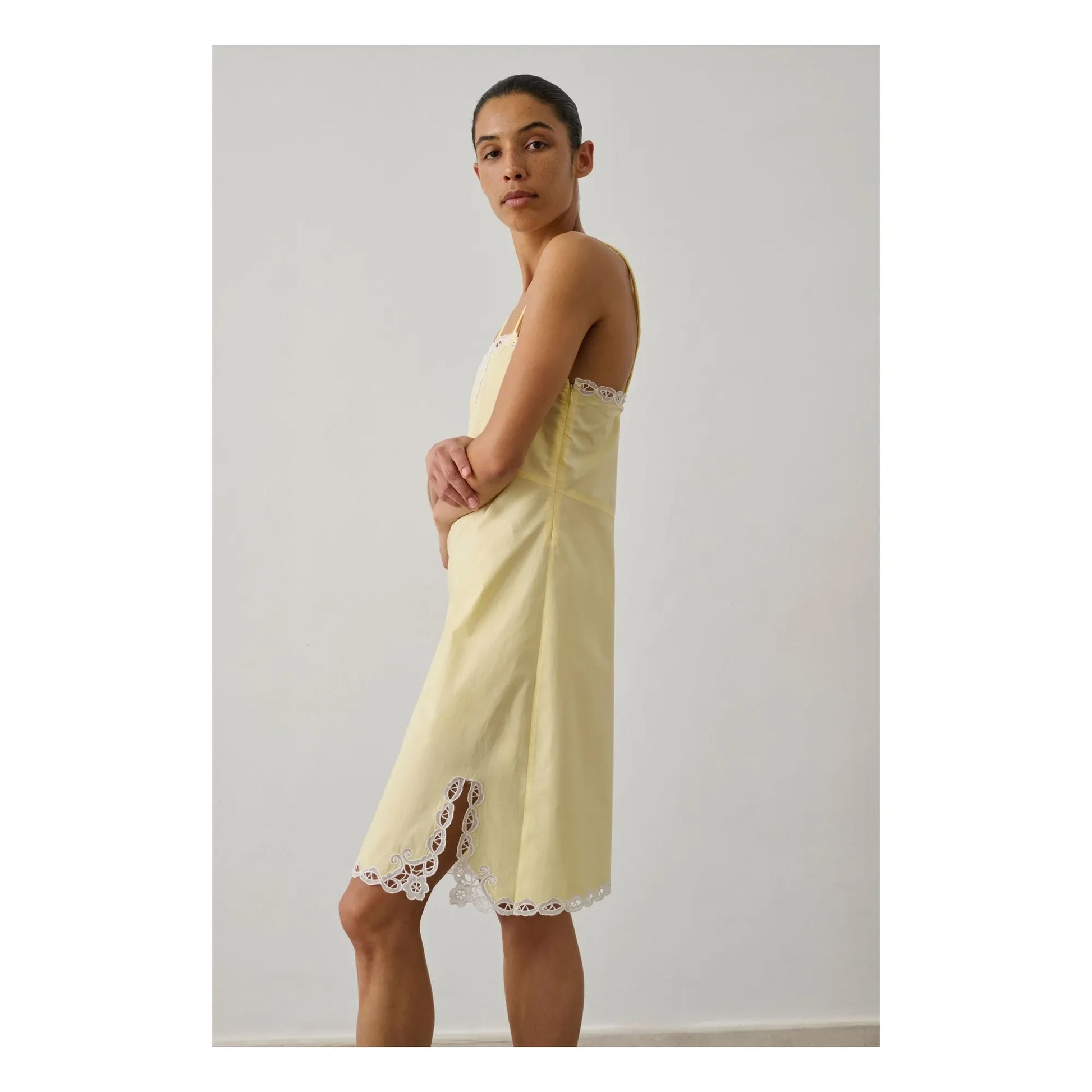 Soeur - Hillary Cotton Dress | Pale yellow