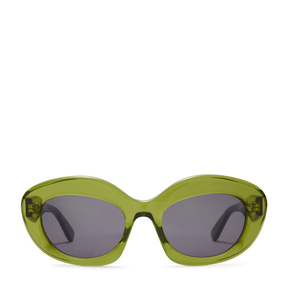 Green Acetate Dawn Oval Sunglasses