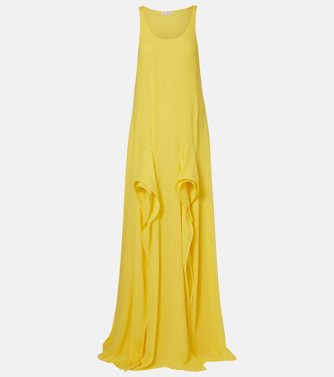 Alaïa - Ruffled georgette maxi dress