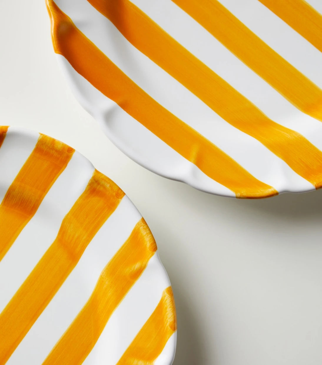 Cabana - Righe set of 2 ceramic dinner plates