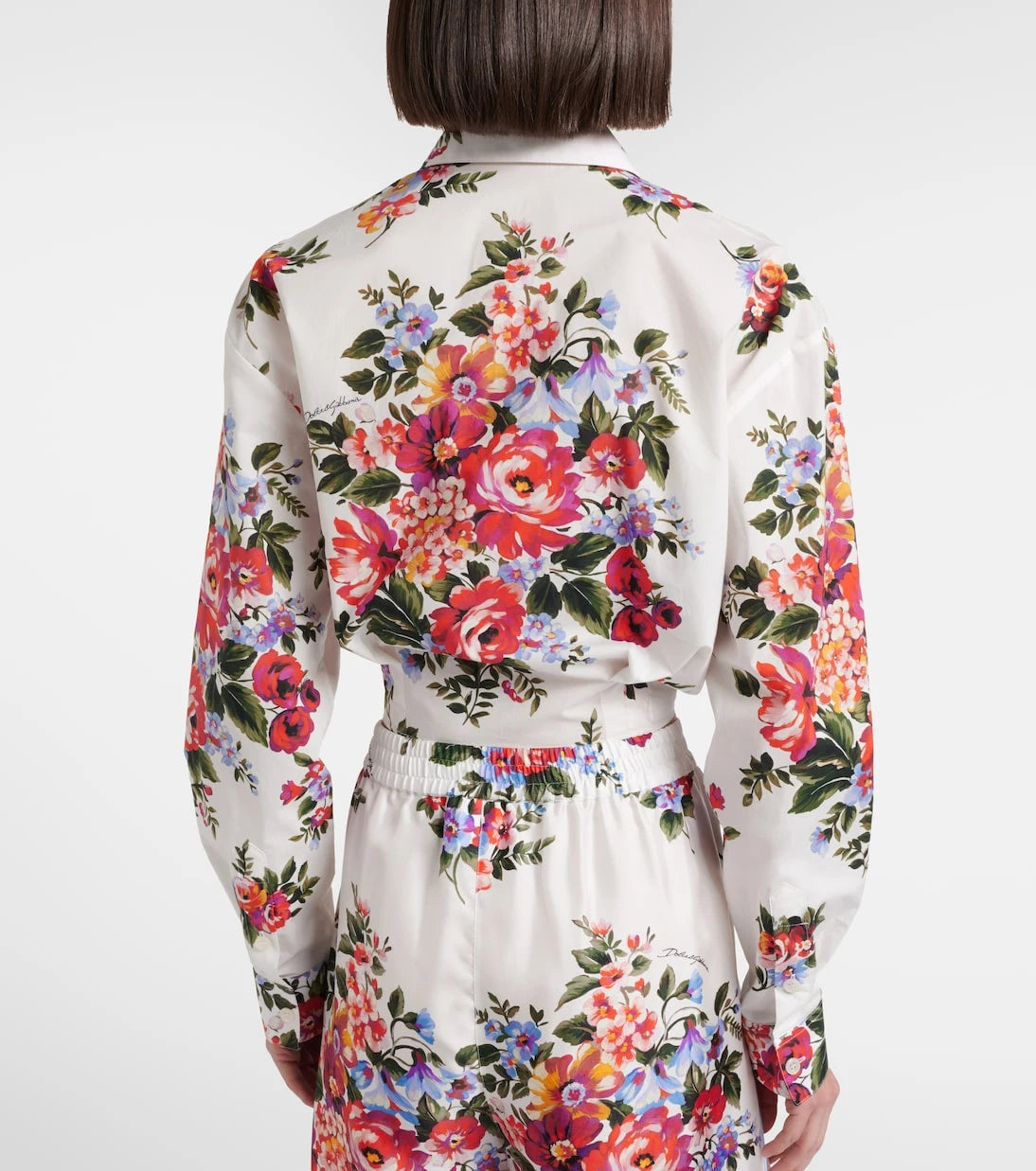 Dolce&Gabbana - Floral cropped cotton shirt