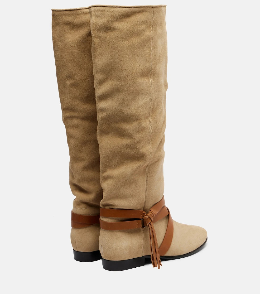 Isabel Marant - Silmon leather-trimmed suede knee-high boots