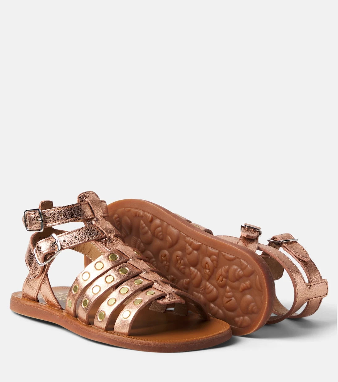 Pom d'Api - Plagette Stud leather gladiator sandals