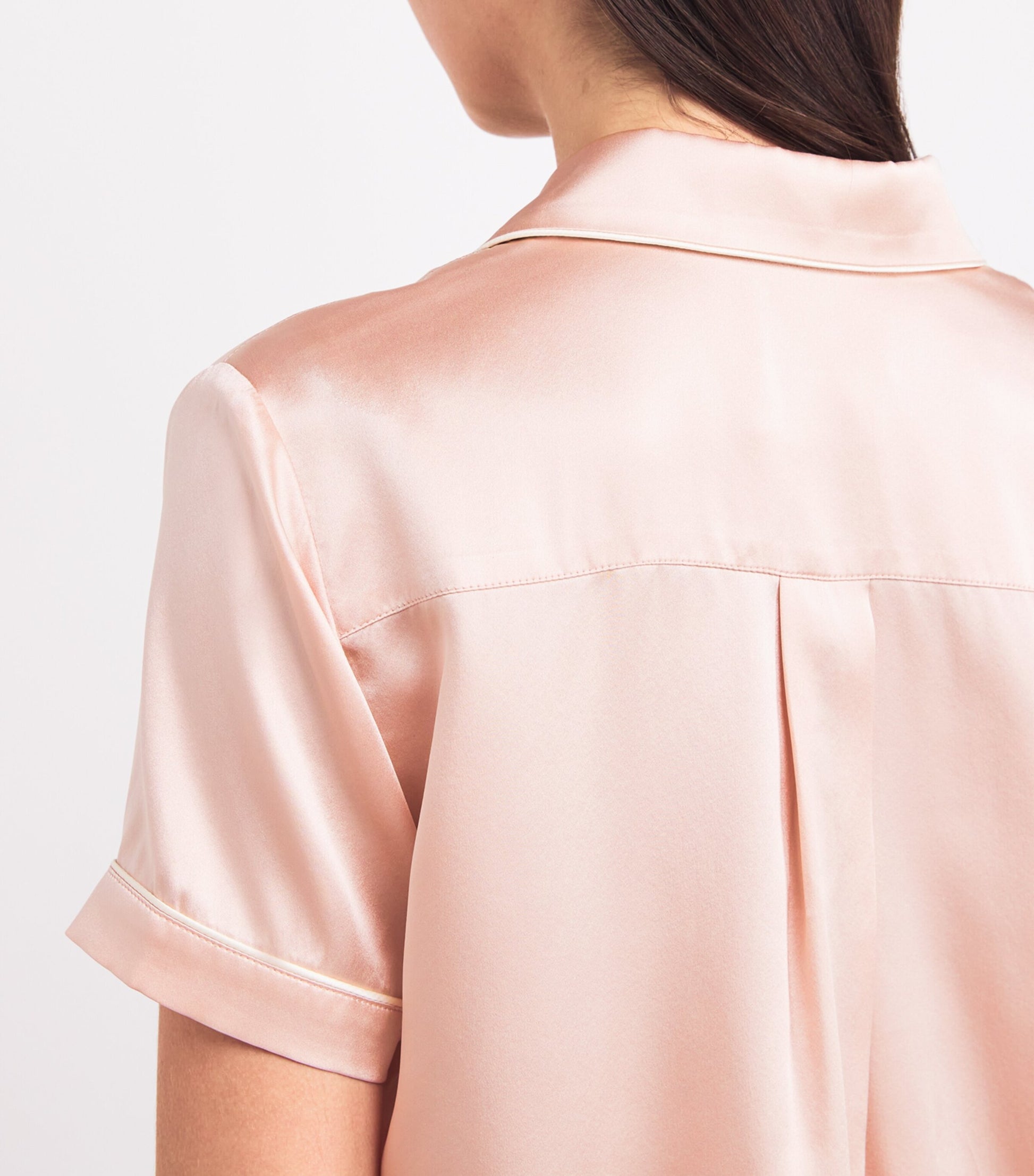 Harrods Pink Silk Short Pyjama Set