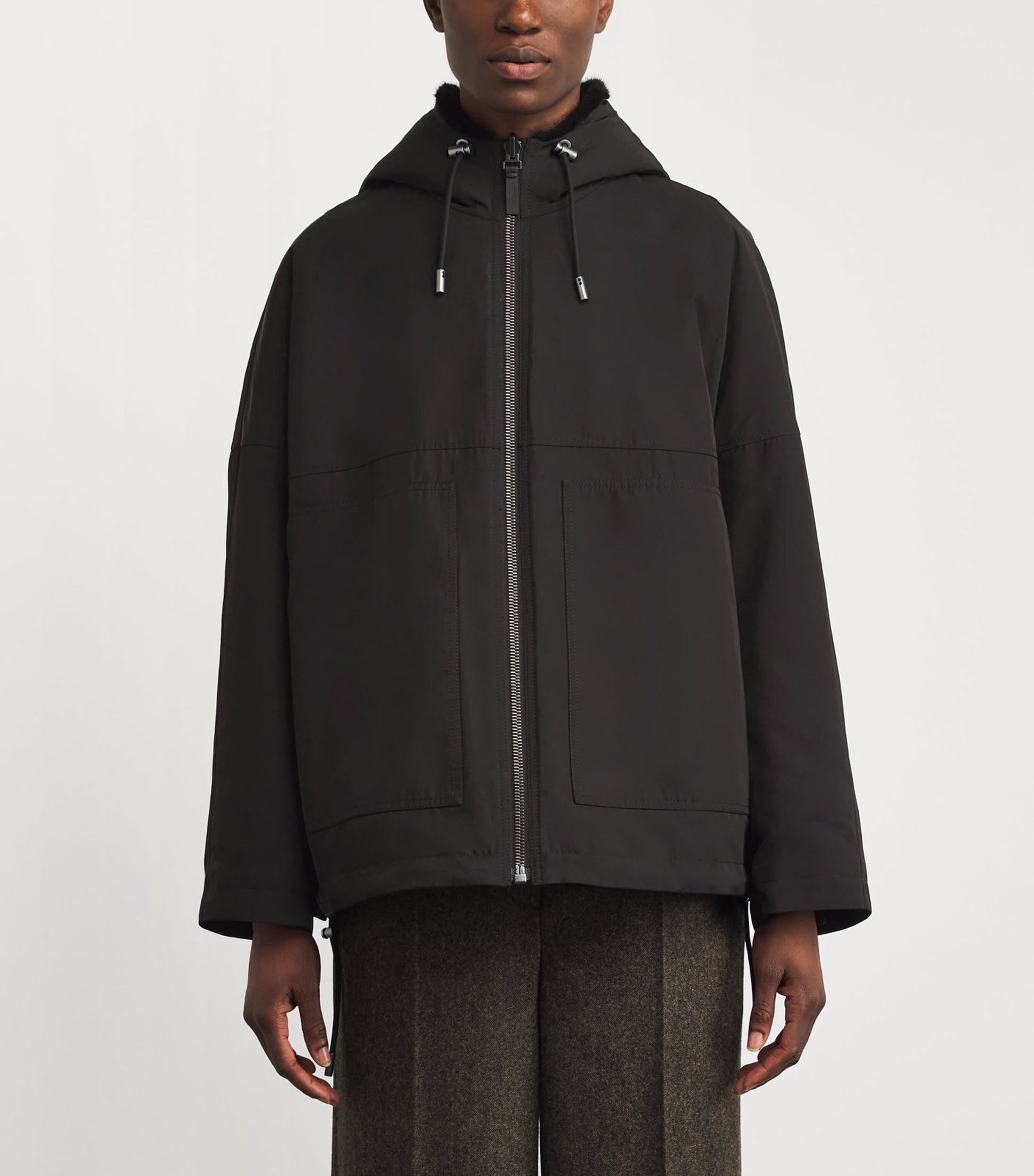 Black Mink Technical Parka Jacket (64cm)