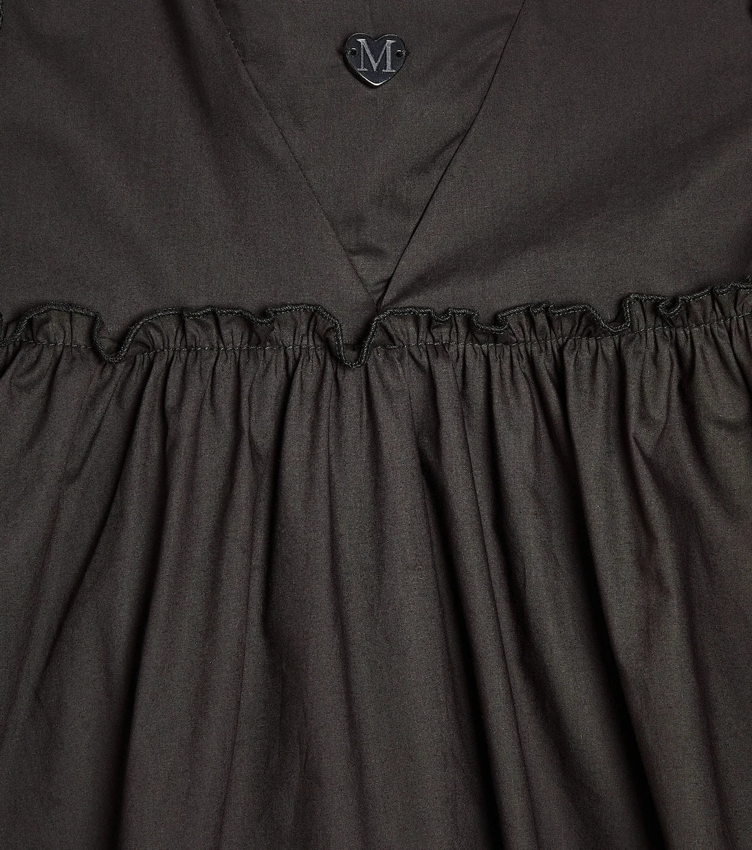 Monnalisa - Ruffled puff-sleeve cotton dress