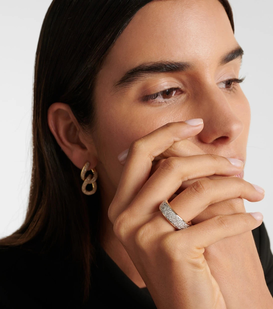 Pomellato - Iconica 18kt rose gold ring with diamonds