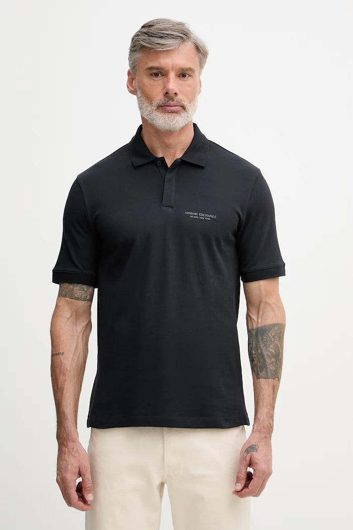 Armani Exchange тениска с яка мъжка от памук