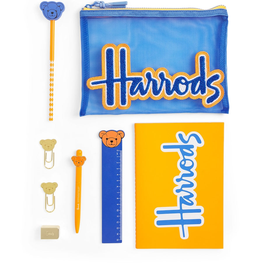 Harrods Filled Logo Pencil Case and Stationery Set