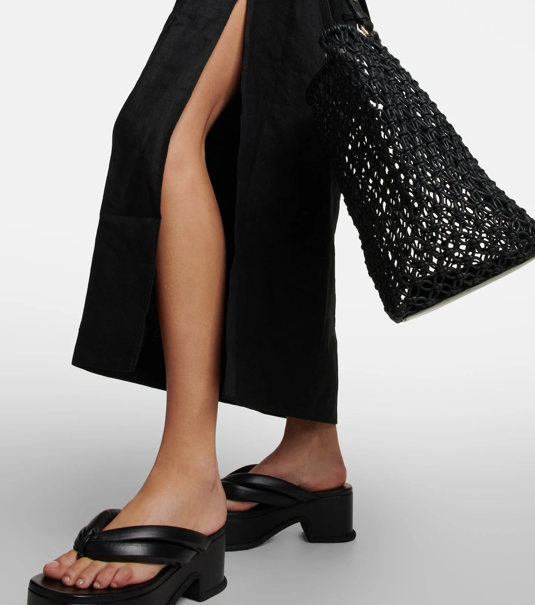 SIR - One-shoulder linen maxi dress