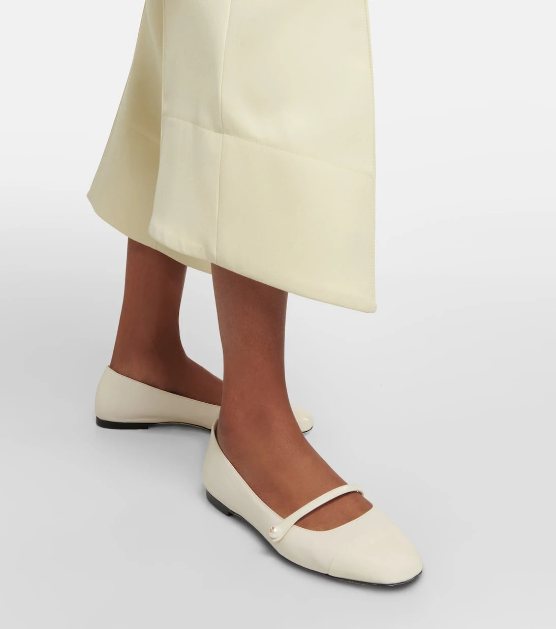 Jimmy Choo - Elisa embellished leather ballet flats