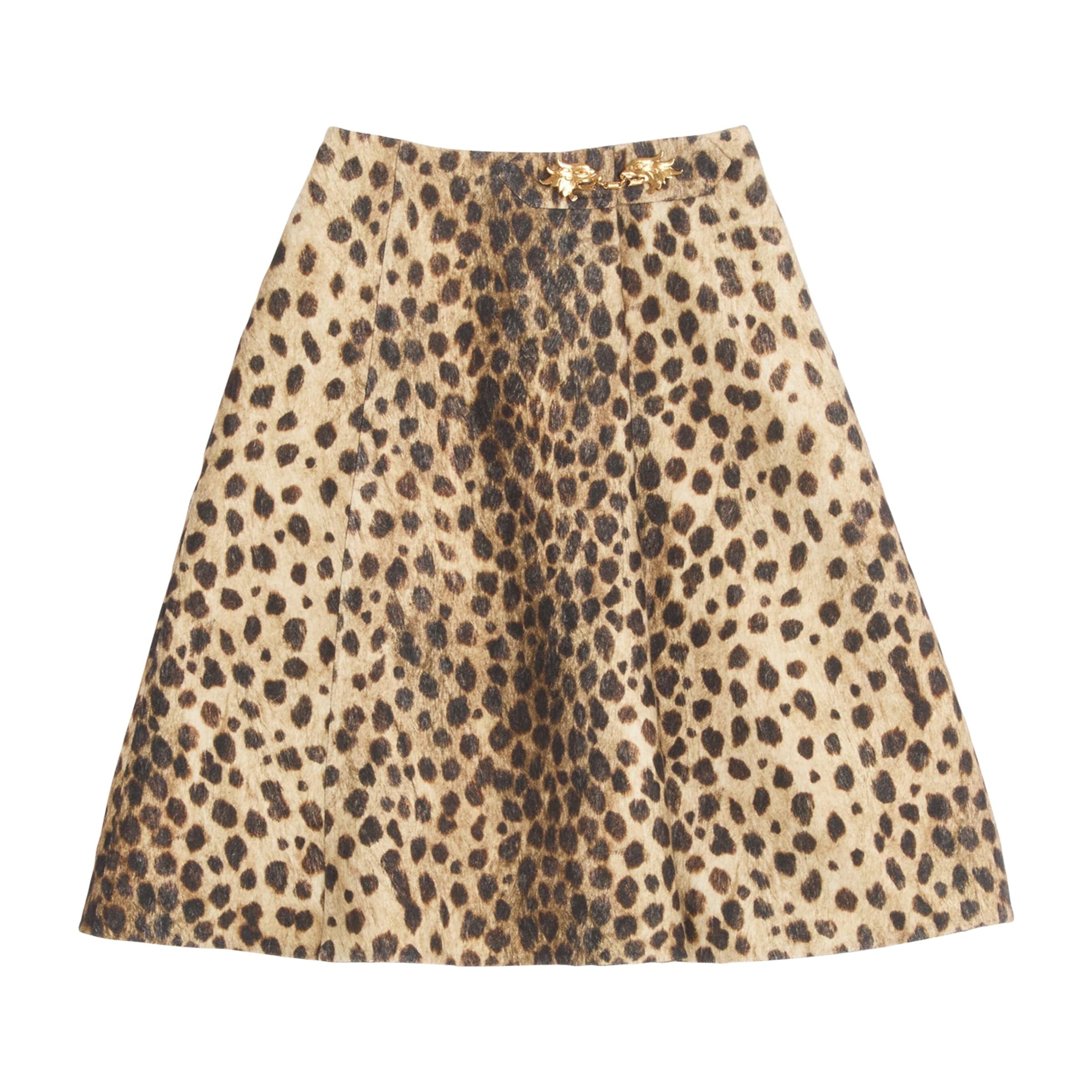 Valentino Beige Wool Printed Mini Skirt