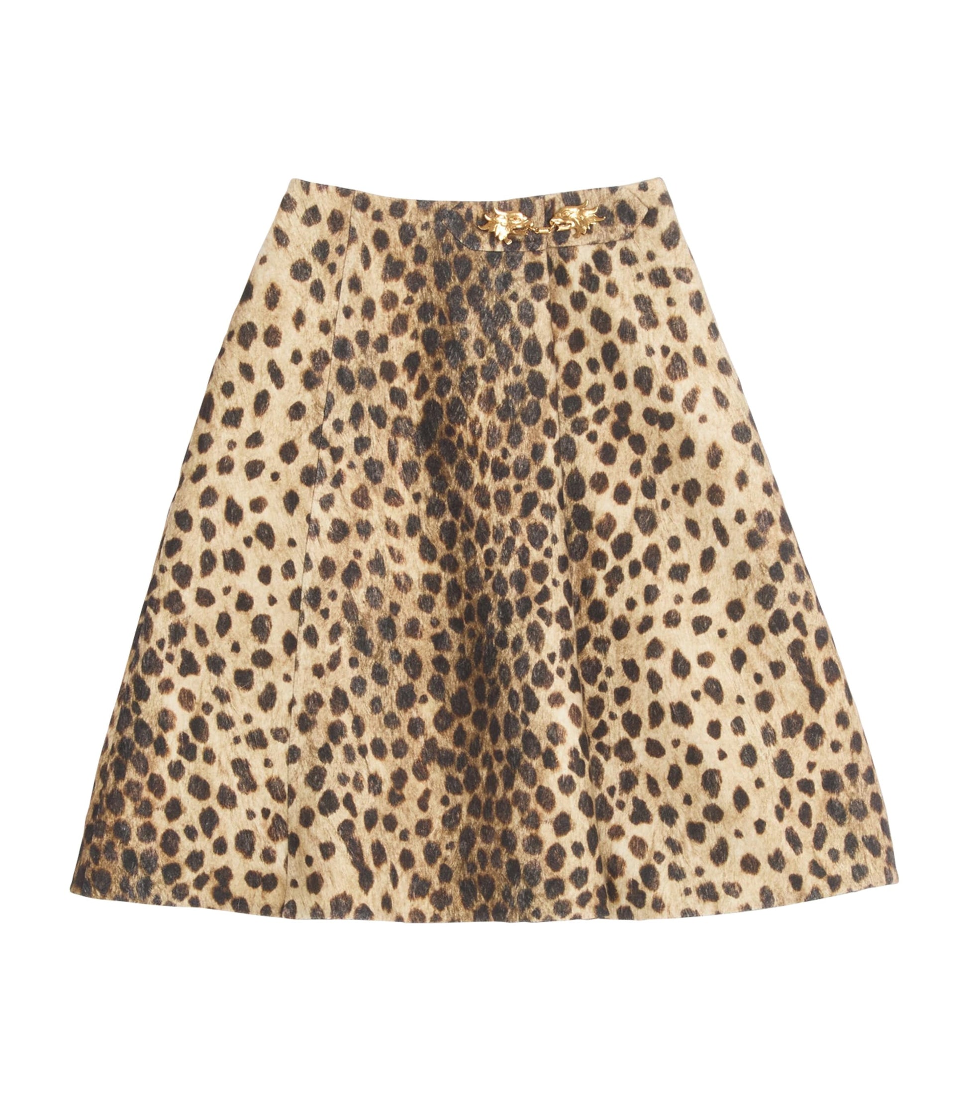 Valentino Beige Wool Printed Mini Skirt