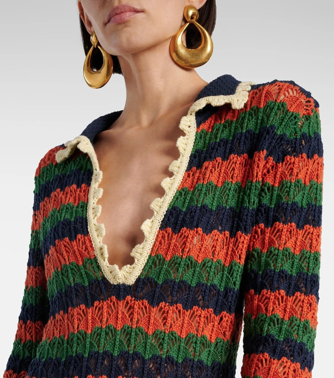 La DoubleJ - Perry crochet cotton polo dress