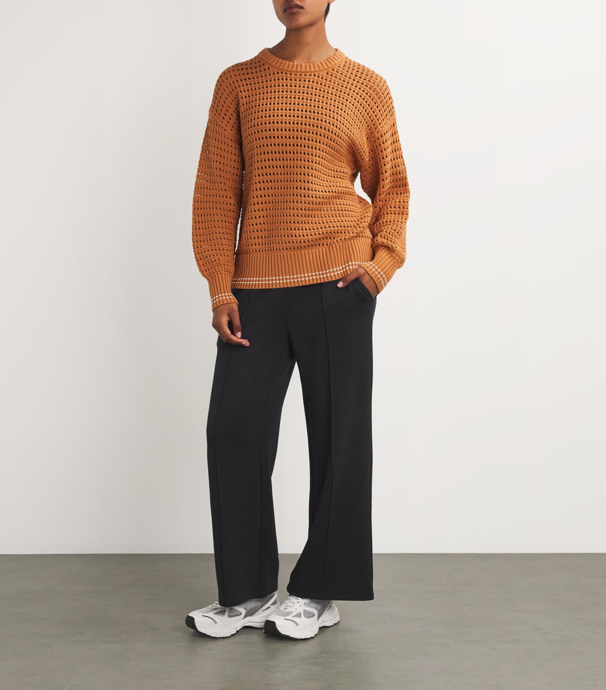 Varley Black FreeSoft Wide-Leg Sweatpants