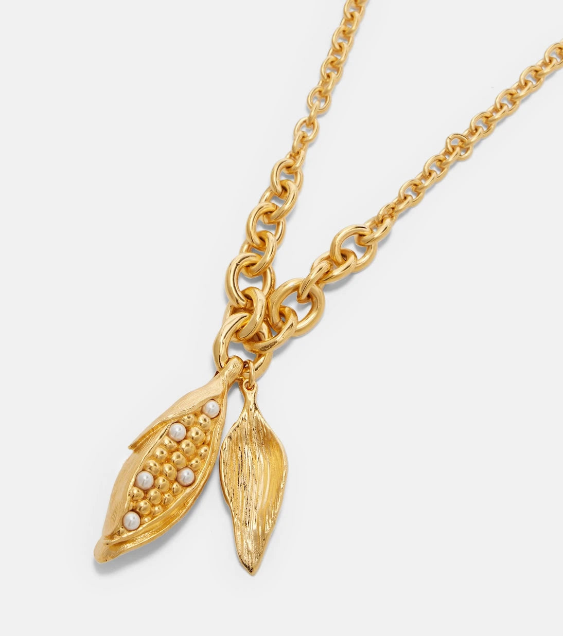 Chloé - Faux pearl-embellished chain necklace