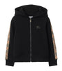 Burberry Kids Cotton Check-Trim Zip-Up Hoodie (3-12 Years)