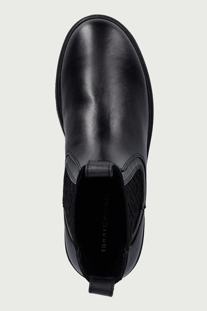 Kadın deri Chelsea bot TH MONOGRAM LEATHER CHELSEA BOOT