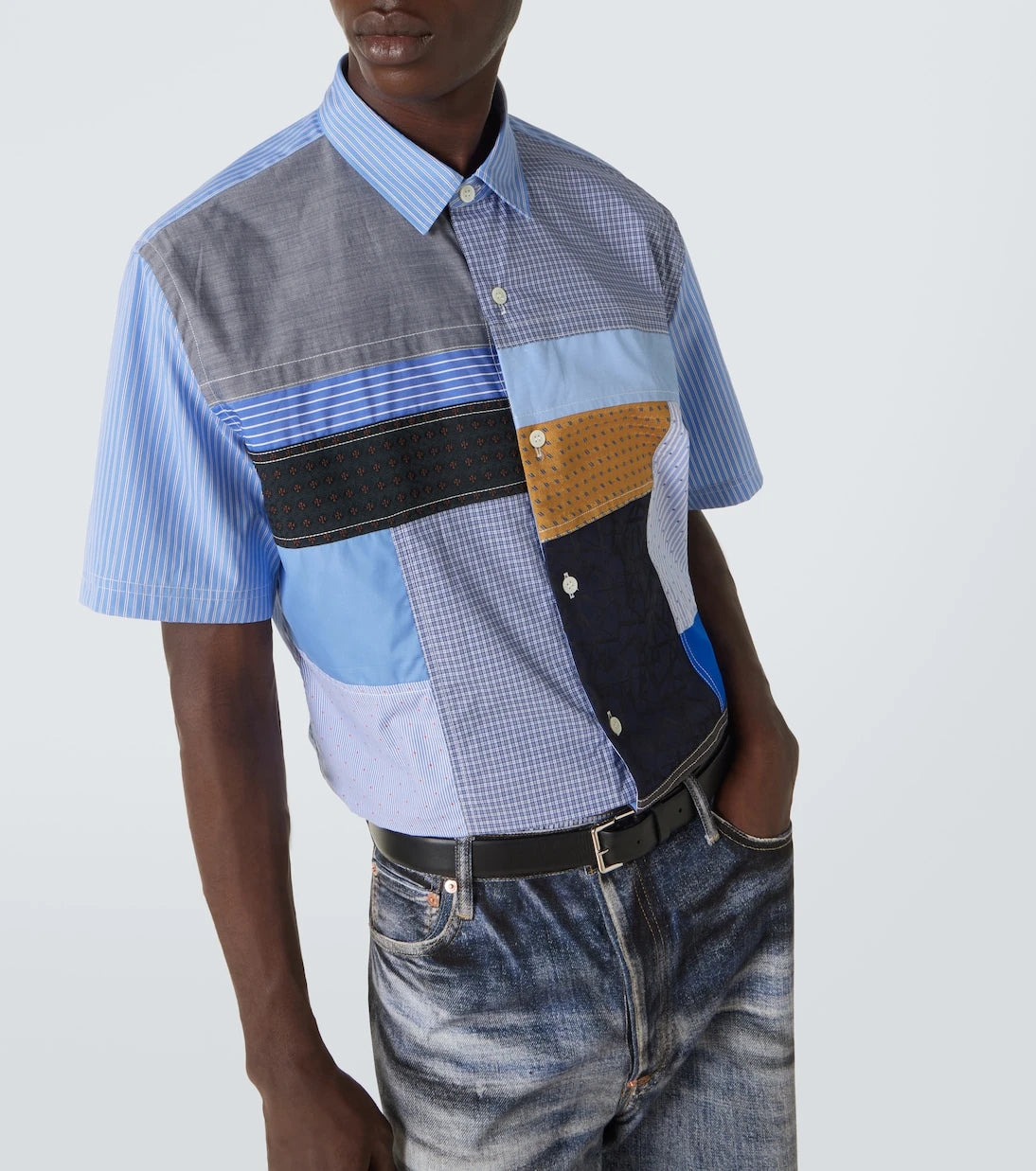 Junya Watanabe - Patchwork cotton shirt