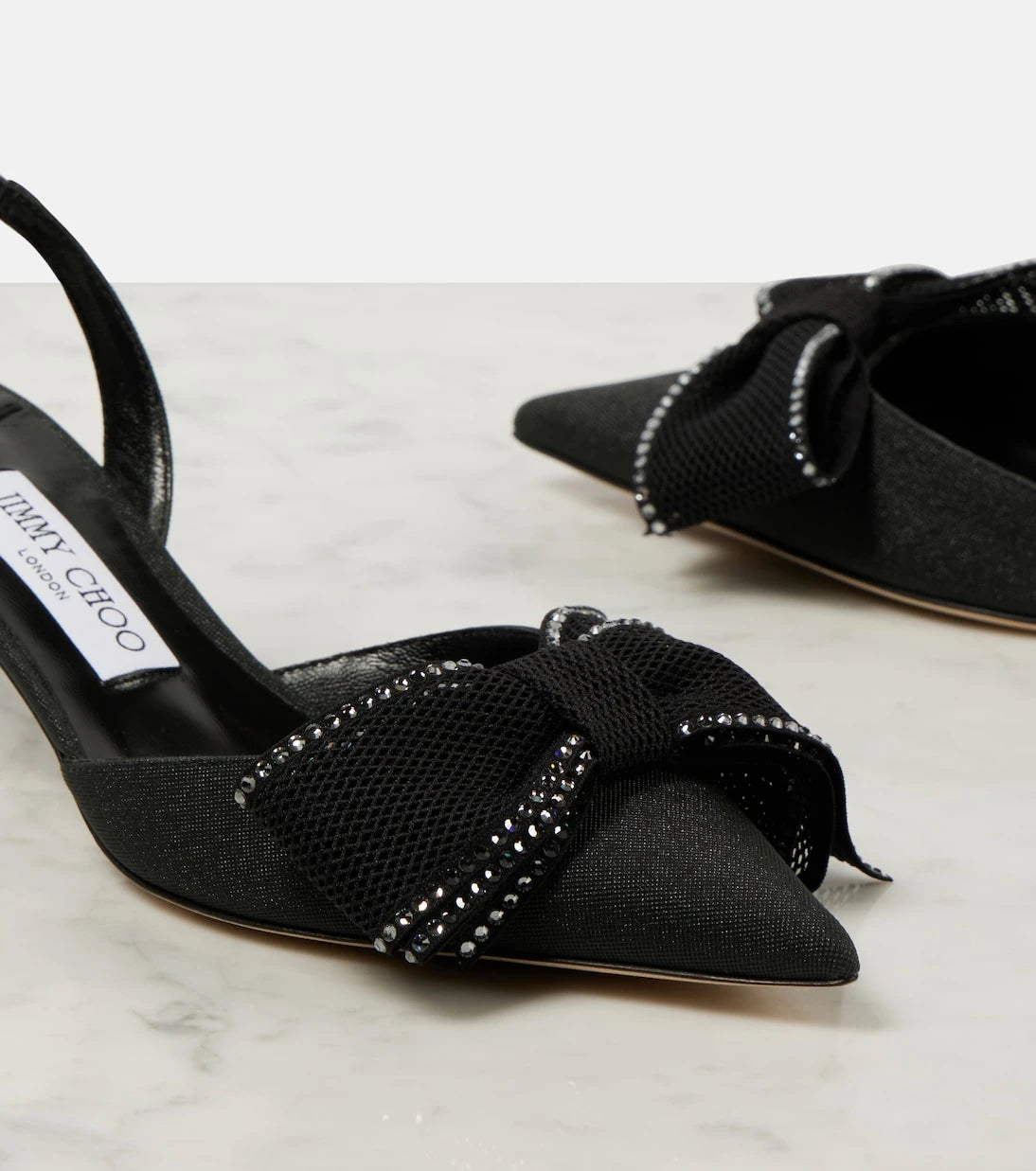 Jimmy Choo - Brook 50 embellished slingback pumps