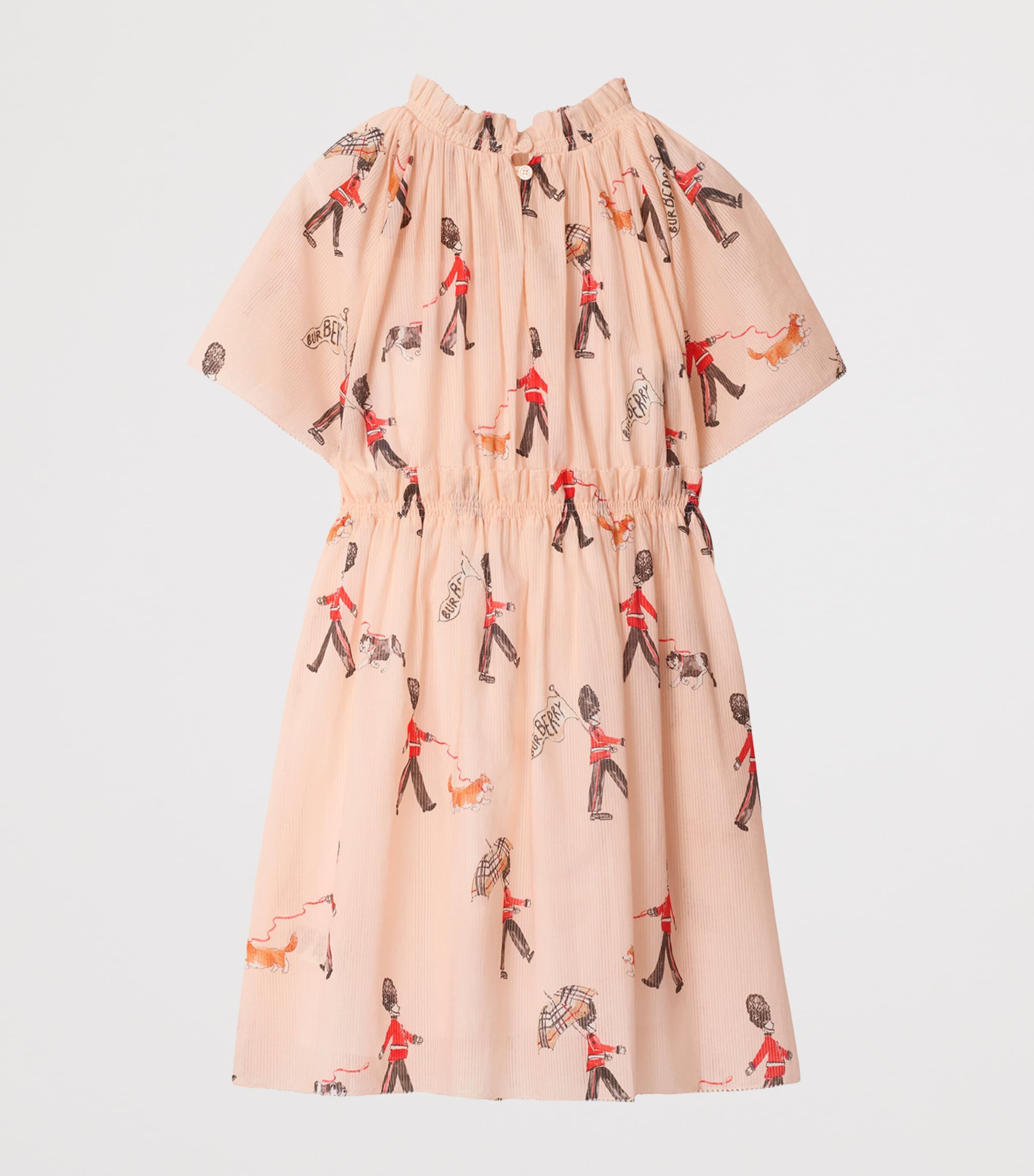Burberry Kids Pink Cotton London Guard Dress (3-12 Years)