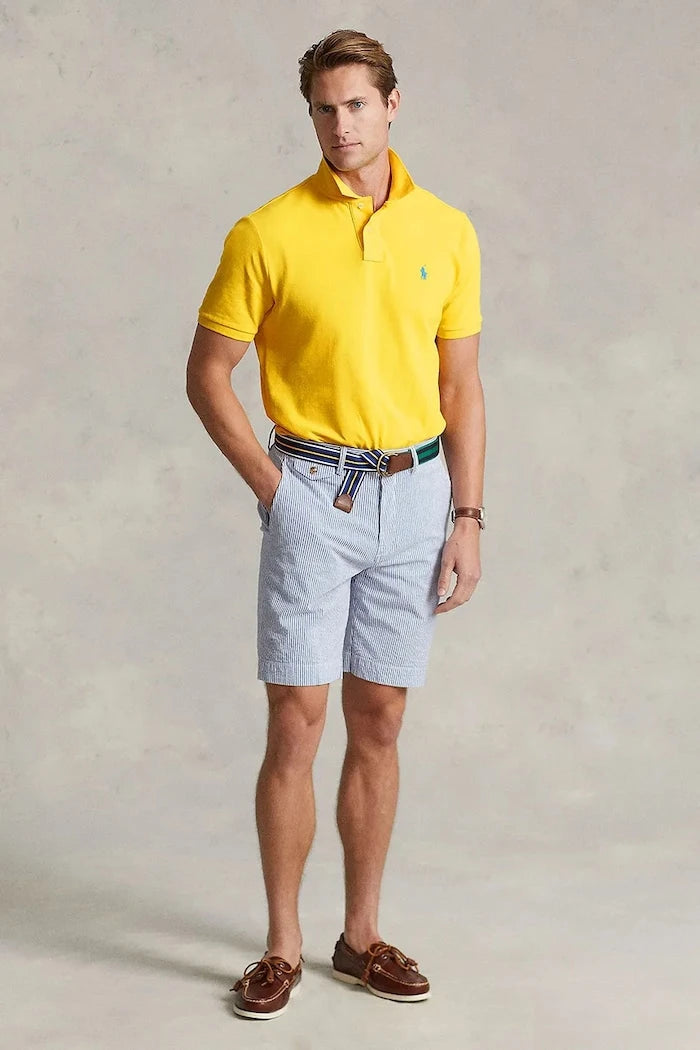 Памучна тениска с яка Polo Ralph Lauren