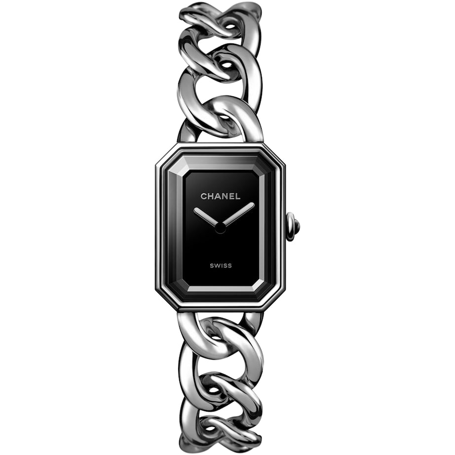 CHANEL Large Steel Première Gourmette Chain Watch 20mm