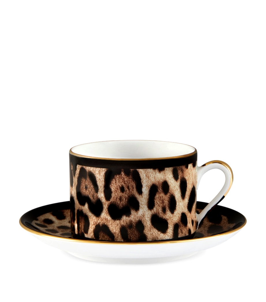 Dolce & Gabbana Casa Leopardo Teacup and Saucer