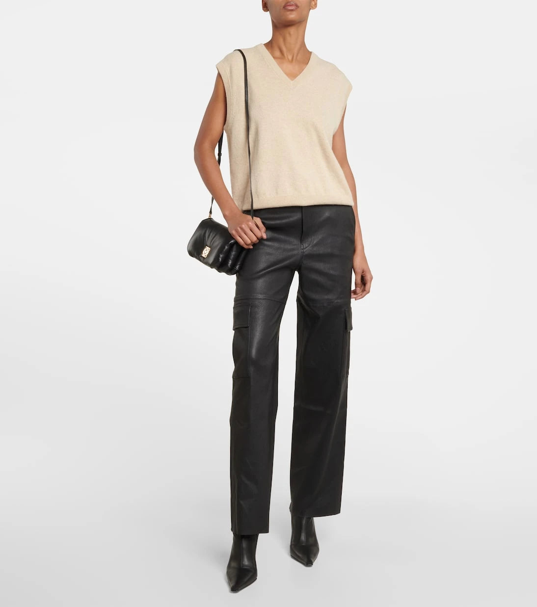 Stouls - Axel leather cargo pants