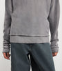 Grey Merino Wool V-Neck Sweater