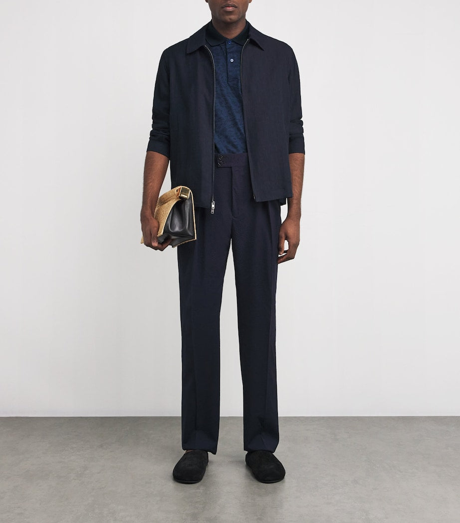 Paul Smith Cotton Leopard-Jacquard Polo Shirt