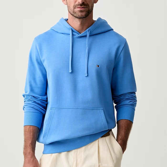 Tommy Hilfiger kapüşonlu erkek pamuklu sweatshirt