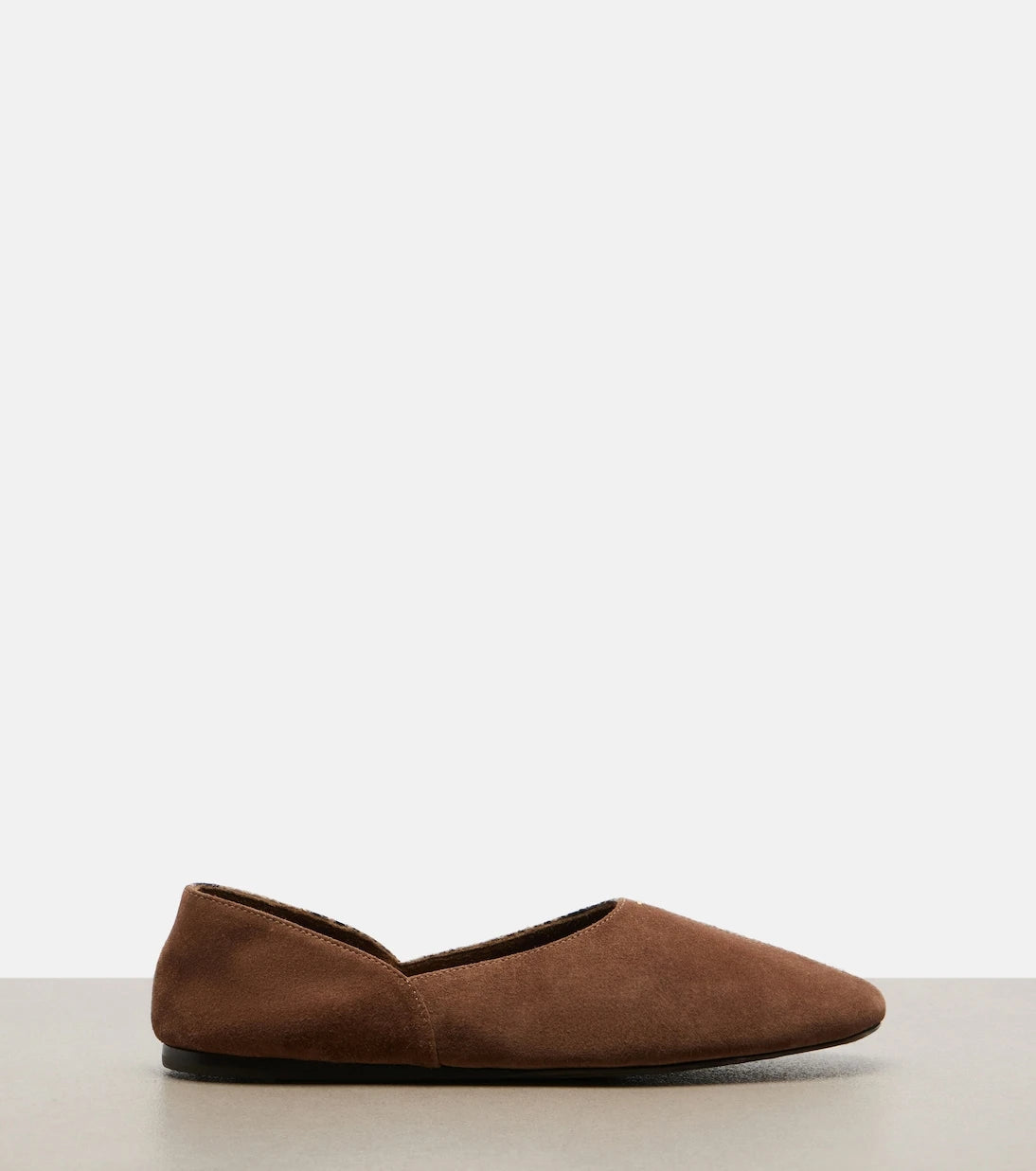 Khaite - Jane snake-effect leather and suede ballet flats