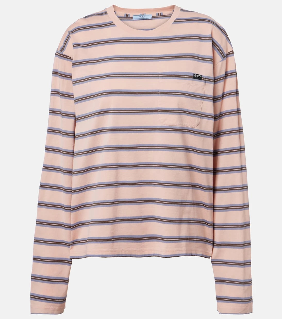 Prada - Striped cotton jersey top