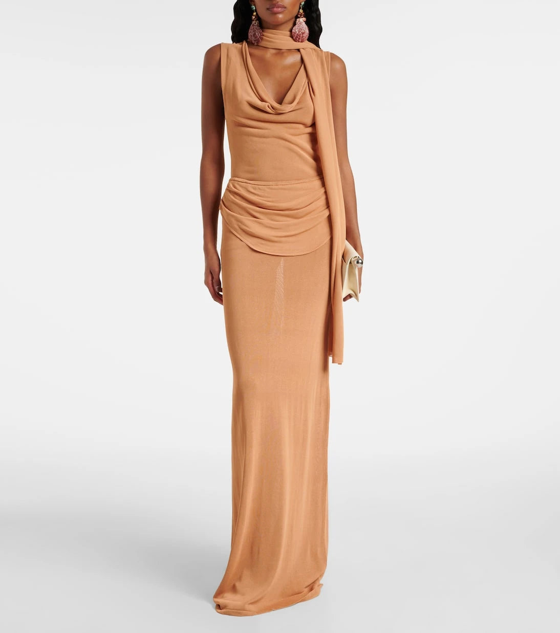 Aya Muse - Draped scarf-detail top