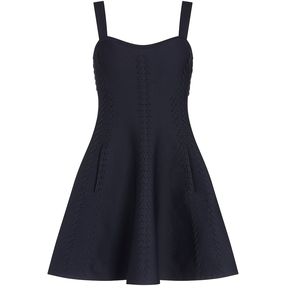 Maje Blue Knitted Mini Dress