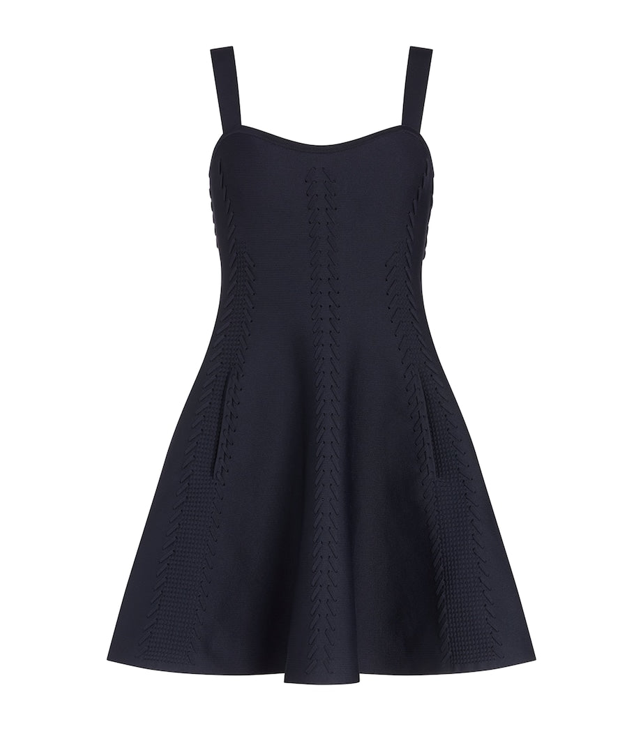 Maje Blue Knitted Mini Dress