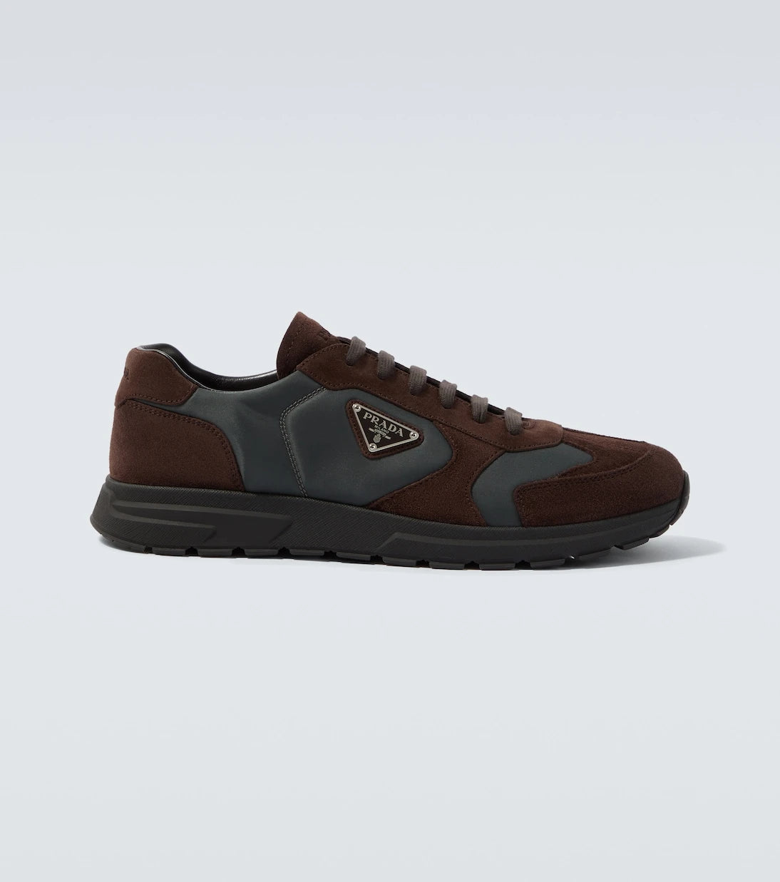 Prada - Suede-trimmed sneakers