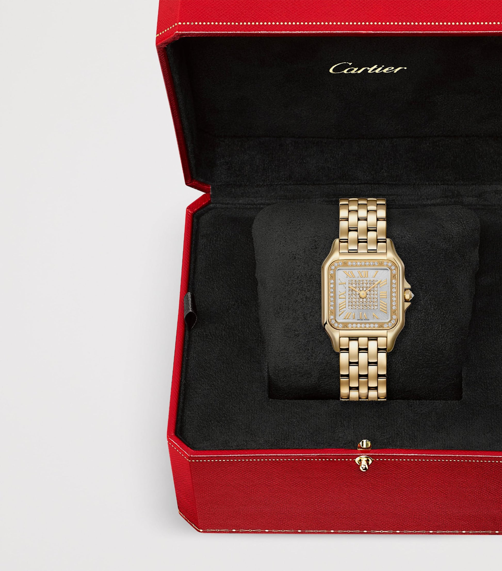 Medium Yellow Gold and Diamond Panthère de Cartier Watch 27mm