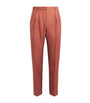 Silk-Cashmere Slim Tailored Trousers