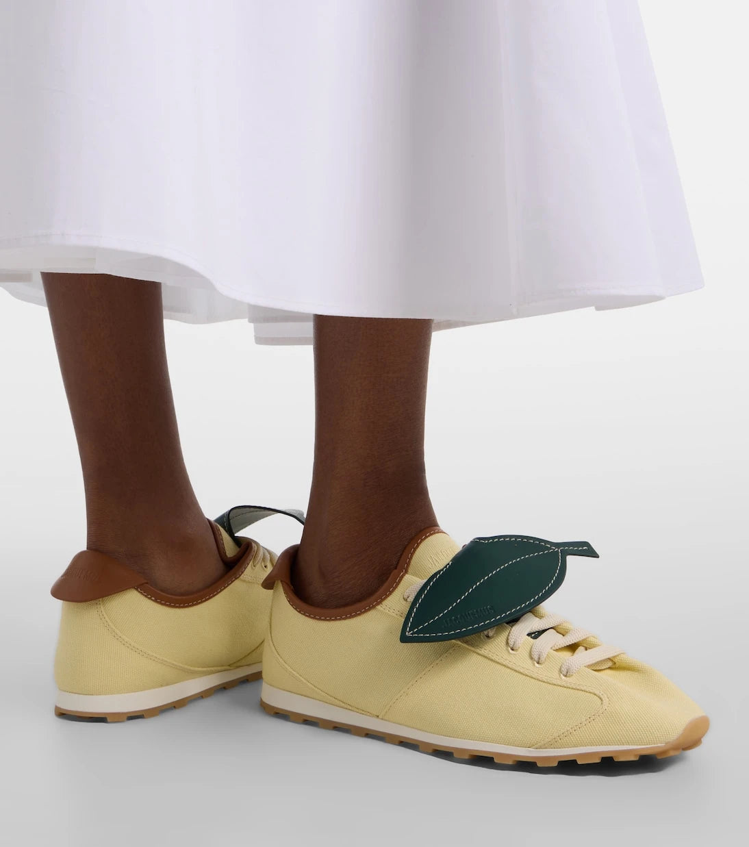 Jacquemus - Tennis leather-trimmed canvas sneakers